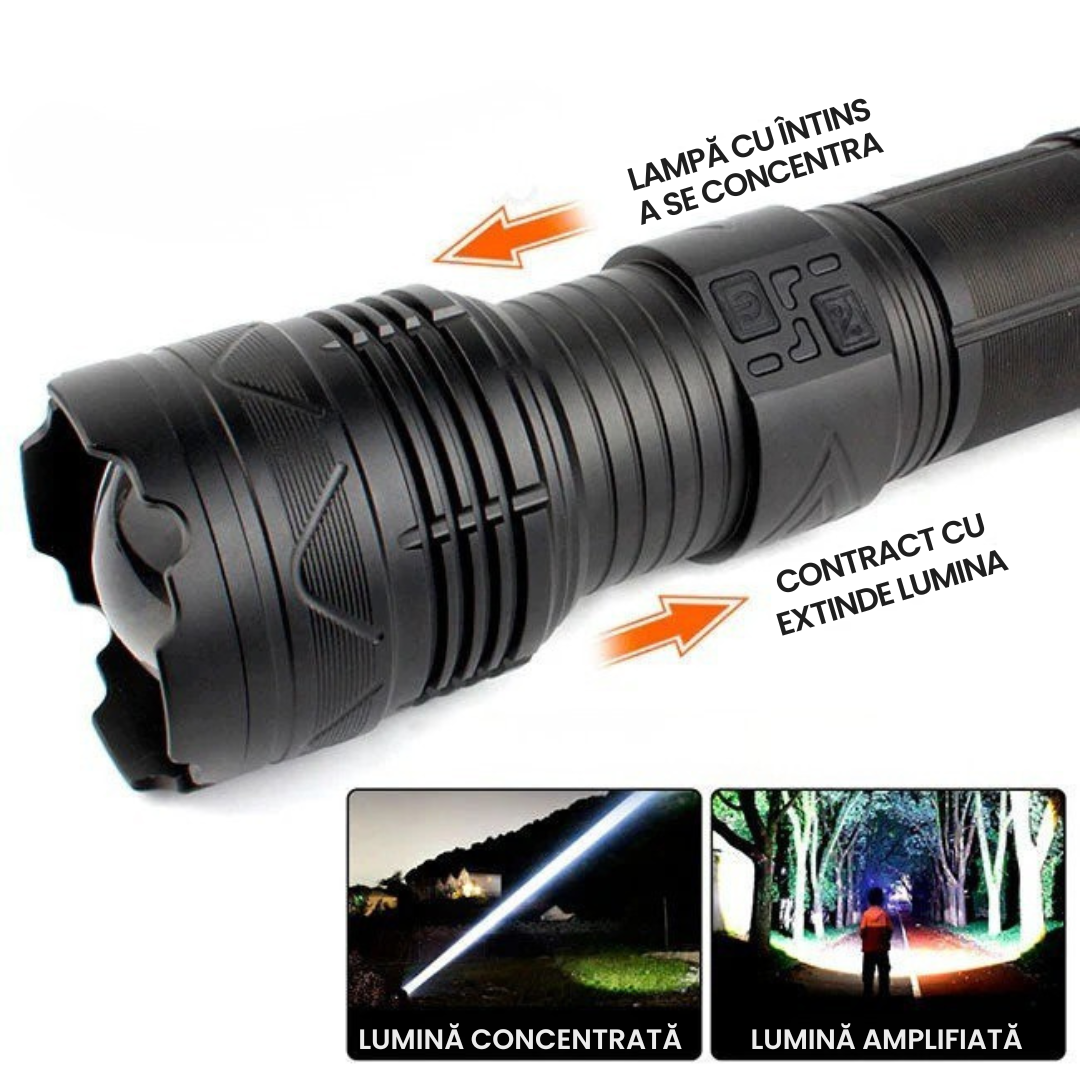 Lanternă MaxForce™ (lanternă tactică cu laser) OFERTĂ 2X1
