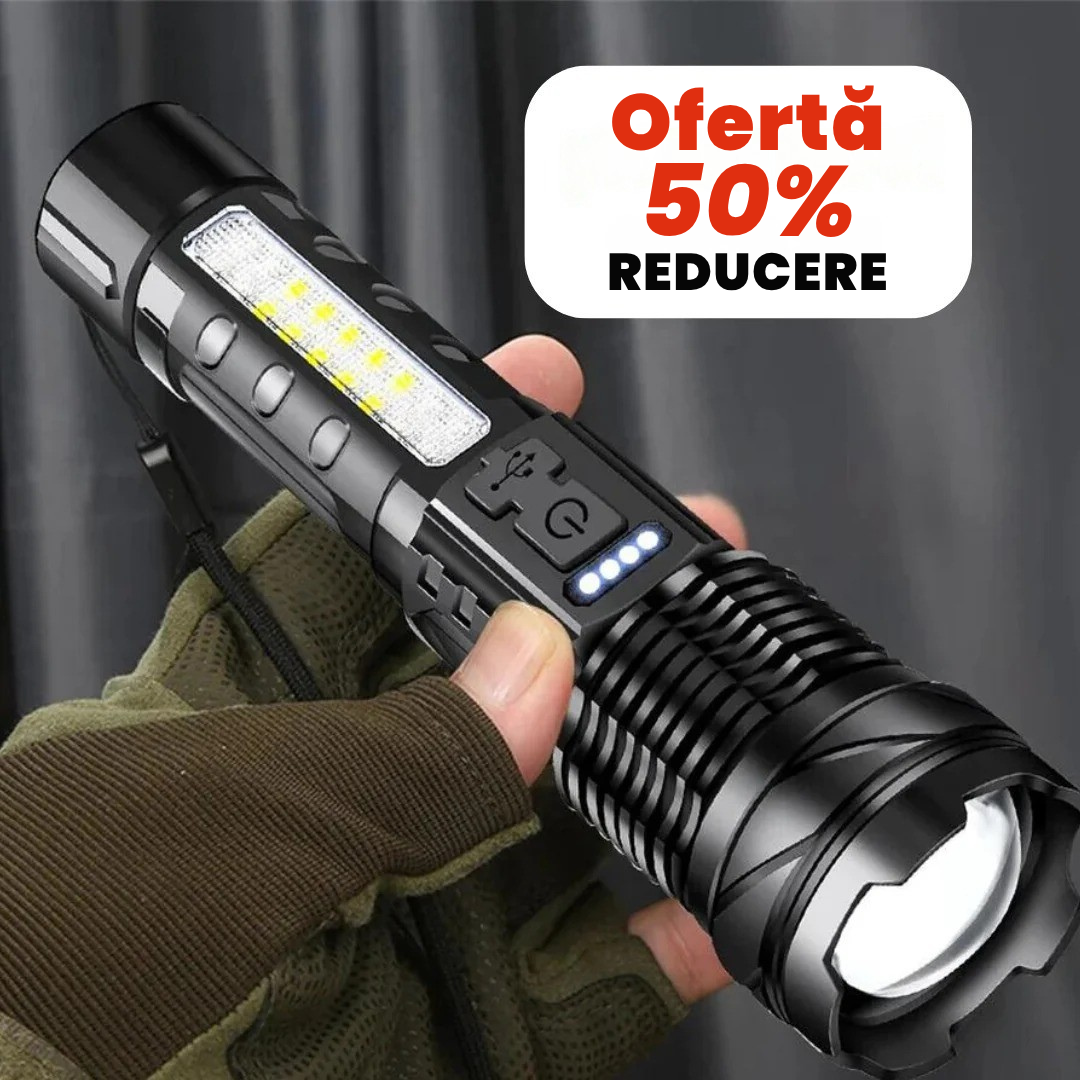 Lanternă MaxForce™ (lanternă tactică cu laser) OFERTĂ 2X1